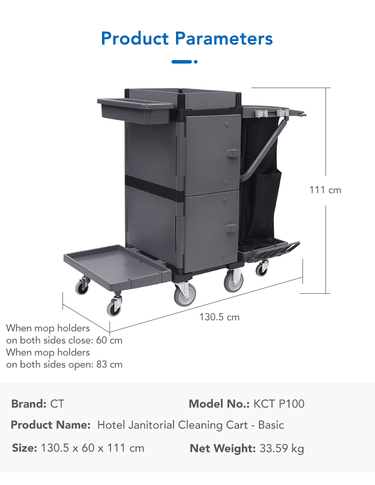 CT Janitorial Cart-Basic - Cleanic Cleaning Equipment